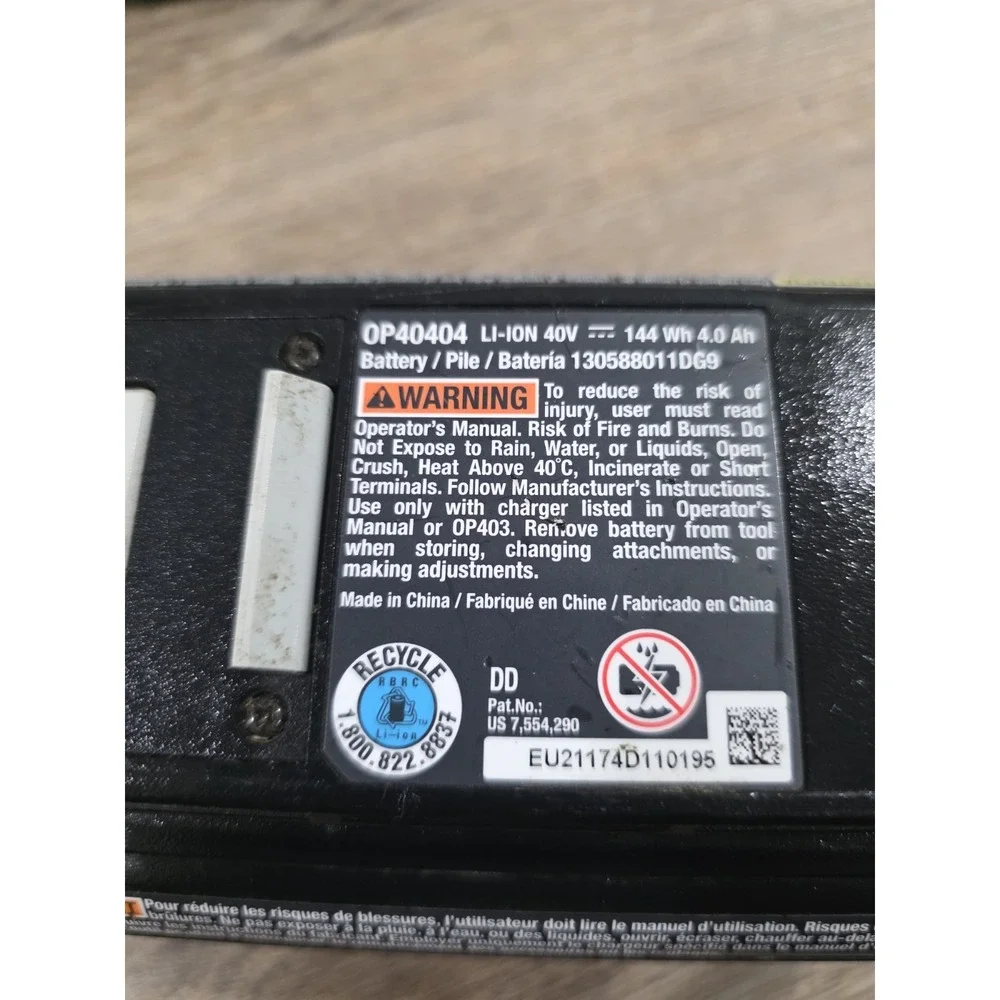 RYOBI 40V 4Ah Lithium-Ion Battery Pack with RYOBI Charger, Black